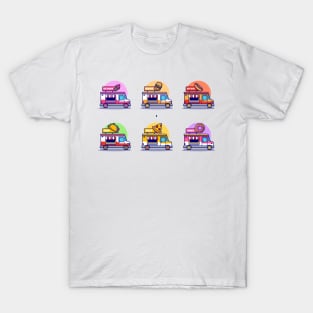 Food Truck Collection Cartoon T-Shirt